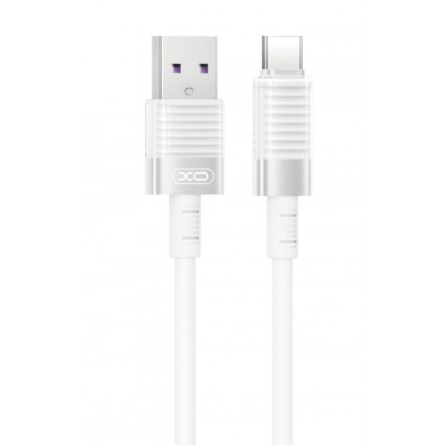 XO NB282 Καλώδιο Γρήγορης Φόρτισης Σιλικόνης 6A Type-C λευκό (16.005.0336)