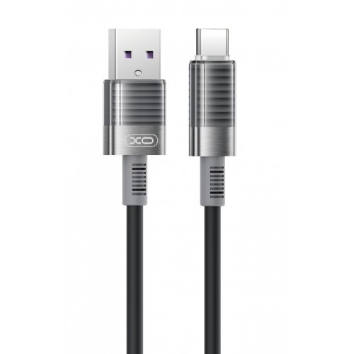 XO NB282 Καλώδιο Γρήγορης Φόρτισης Σιλικόνης 6A Type-C Μαύρο (16.005.0335)