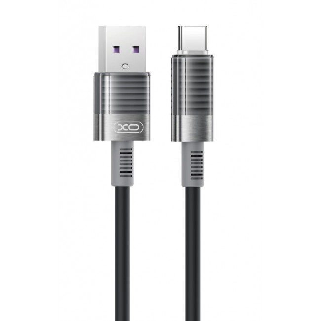 XO NB282 Καλώδιο Γρήγορης Φόρτισης Σιλικόνης 6A Type-C Μαύρο (16.005.0335)