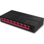 Mercusys MS108G v1 Unmanaged L2 Switch με 8 Θύρες Gigabit 1Gbps Ethernet - Μαύρο