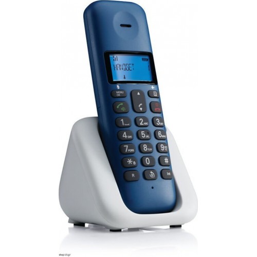 Motorola T301 Royal Blue (Ελληνικό Μενού) Ασύρματο τηλέφωνο με ανοιχτή ακρόαση