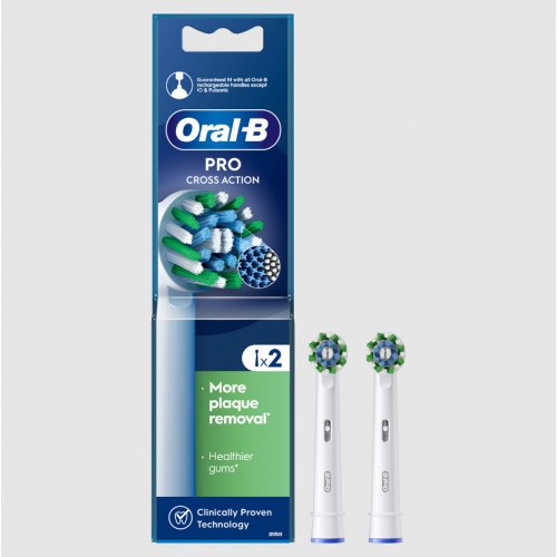 Oral-B Cross Action Ανταλλακτικές Κεφαλές για Ηλεκτρική Οδοντόβουρτσα 2τμχ 80727532