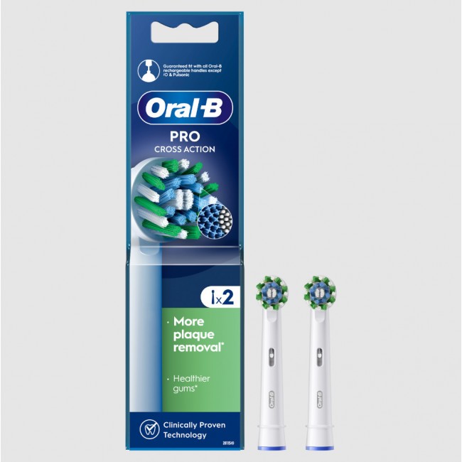 Oral-B Cross Action Ανταλλακτικές Κεφαλές για Ηλεκτρική Οδοντόβουρτσα 2τμχ 80727532