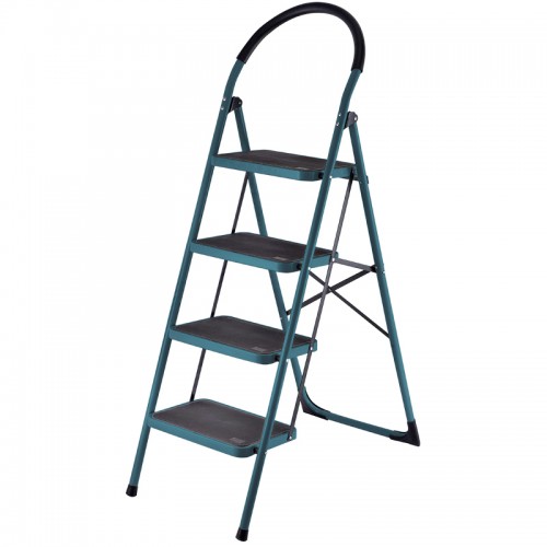 BORMANN Pro BHL6014 Σκαλοκάθισμα Μεταλλικό Heavy Duty, 4 Σκαλιά, Αντιολισθητικά με Αφρώδη Λαβή  *