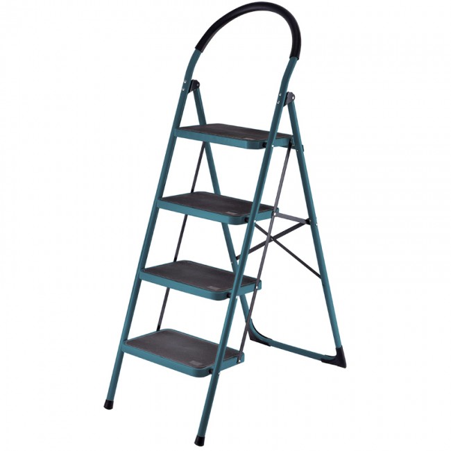 BORMANN Pro BHL6014 Σκαλοκάθισμα Μεταλλικό Heavy Duty, 4 Σκαλιά, Αντιολισθητικά με Αφρώδη Λαβή  *