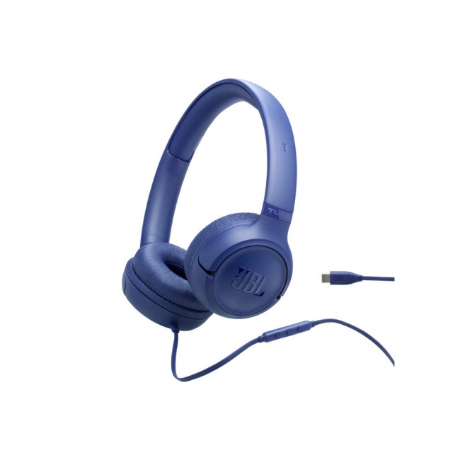 JBL Tune 530C Wired Type-C On-Ear Headphones Blue (JBLT530CBLU)