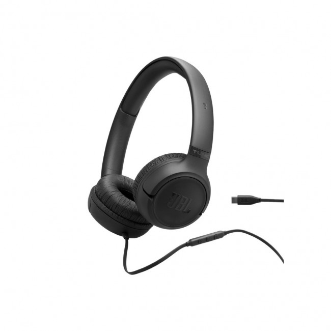 JBL Tune 530C Wired Type-C On-Ear Headphones - Black [JBLT530CBLK]