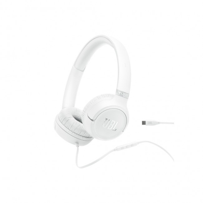 JBL Tune 530C Λευκά On-Ear Wired Headphones (JBLT530CWHT)