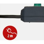 Brennenstuhl 1159540366 Πολύπριζο 6 θέσεων με Διακόπτη και Προστασία Υπέρτασης Μαύρο