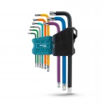 BORMANN Pro BHT7242 Σετ 9τεμ Torx με Τρύπα,Μακρύ,με Χρωματικό Κώδικα 