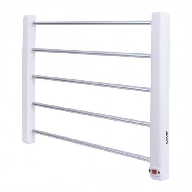 Eurolamp 300-41371 Ηλεκτρική Πετσετοκρεμάστρα 65W 60x44cm Ασημί