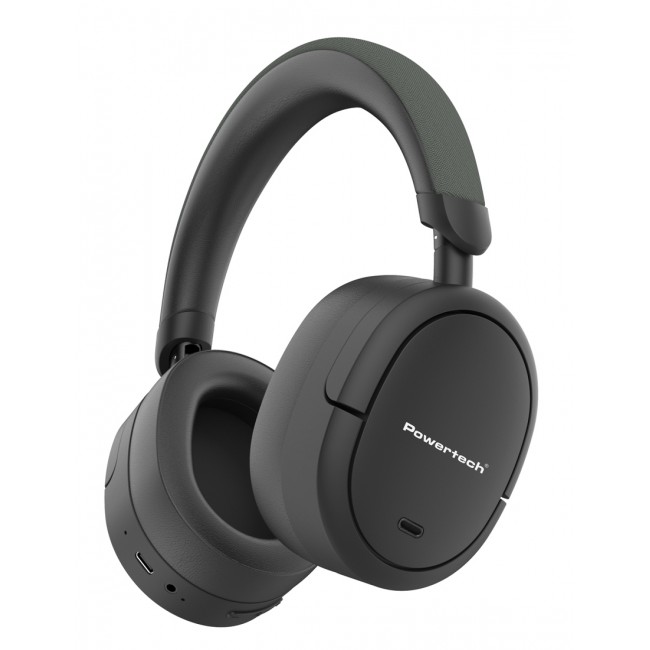 Powertech PT-1462 Ασύρματα / Ενσύρματα Over Ear Ακουστικά με 36 ώρες Λειτουργίας Μαύρα