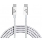 Lime Successories Lime USB-C Type C To USB-C Type C 4A ΦΟΡΤΙΣΗΣ-Data Durable Braided 1m LBCC01 68W White BULK