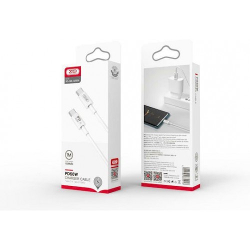 XO NB-Q190A 60W Καλώδιο Φόρτισης + Data Type-C σε Type-C 1m (16.005.0283)