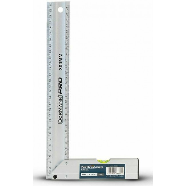 Bormann Pro BHT7762 Γωνιόμετρο Μαραγκών Αλουμινίου Μήκους 30εκ. με Αλφάδι