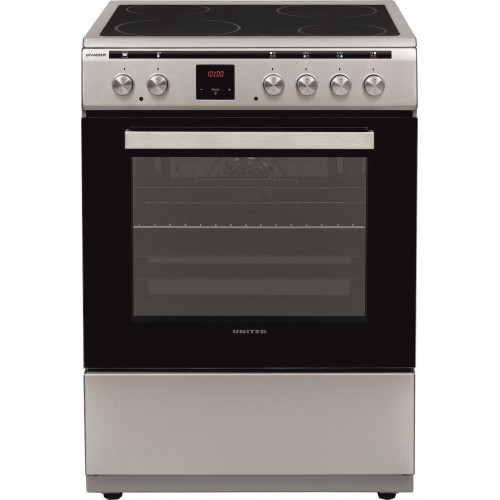 United UFV-68289TP Κουζίνα 69lt με Κεραμικές Εστίες Π60εκ. Inox *