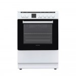 United UFV-68287TP Κουζίνα 69lt με Κεραμικές Εστίες Π60εκ. Λευκή *