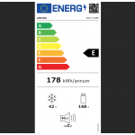 UNITED UDS-1438E INOX ΨΥΓΕΙΟ ΔΙΠΟΡΤΟ 168lt συντήρηση / 42lt κατάψυξη 55 x 55 x 143 εκ. *