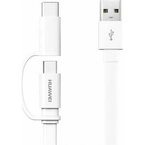 Huawei Καλώδιο USB-A to USB-C/Micro USB 1.5m White 04071417