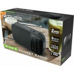 Muse M-025 R Ραδιοφωνάκι Μπαταρίας (Black)