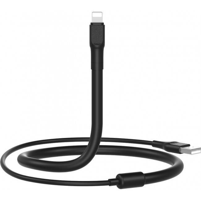 XO NB195 USB to Lightning Cable Μαύρο 1.2m (16.005.0172)