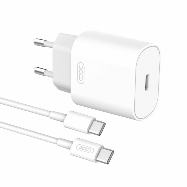 XO L91EU 25W Type-C Γρήγορης Φόρτισης Φορτιστής με Type-C Καλώδιο. (16.006.0116)
