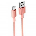 XO NB156 USB Καλώδιο Φόρτισης για Lightning Ρόζ (16.005.0103)