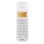 Philips D1601S-34 ασύρματο τηλέφωνο με ελληνικό μενού, λευκό-μπλε