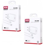 XO L91EU 25W Type-C Γρήγορης Φόρτισης Φορτιστής με Type-C Καλώδιο. (16.006.0116)