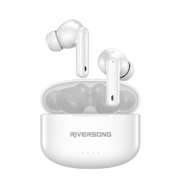 Riversong Airfly L8 In-ear Λευκά Bluetooth Handsfree Ακουστικά με Θήκη Φόρτισης (EA226)