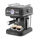 Primo PREM-40444 Μηχανή Espresso 1050W Πίεσης 20bar Μαύρη-Chrome *