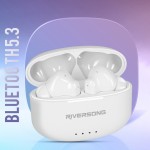 Riversong Airfly L8 In-ear Λευκά Bluetooth Handsfree Ακουστικά με Θήκη Φόρτισης (EA226)