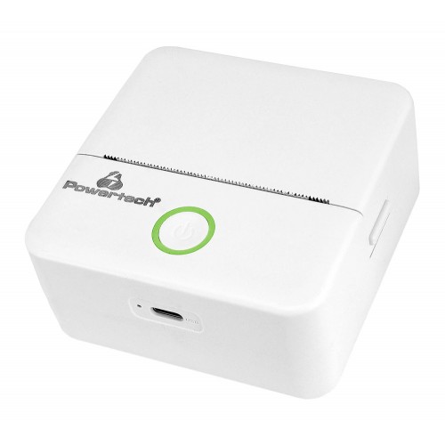 POWERTECH PT-1420 smart θερμικός εκτυπωτής φωτογραφιών & σχεδίων , 200dpi, Bluetooth, λευκός