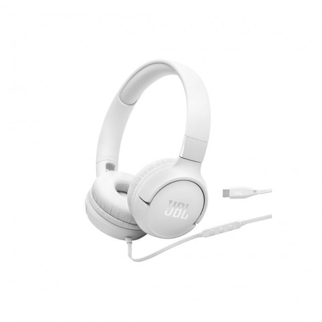 JBL Tune 520C Ενσύρματα On Ear Ακουστικά Λευκά JBLT520CWHT *
