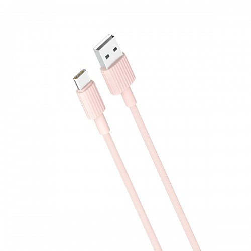 XO NB156 USB 2.0 Cable USB-C male - USB-A Ροζ 1m (16.005.0107)
