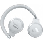 JBL Live 460NC Λευκά Ασύρματα / Ενσύρματα On Ear Ακουστικά με 50 ώρες Λειτουργίας και Quick Charge 