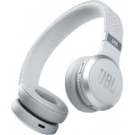 JBL Live 460NC Λευκά Ασύρματα / Ενσύρματα On Ear Ακουστικά με 50 ώρες Λειτουργίας και Quick Charge 