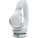 JBL Live 460NC Λευκά Ασύρματα / Ενσύρματα On Ear Ακουστικά με 50 ώρες Λειτουργίας και Quick Charge 
