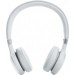 JBL Live 460NC Λευκά Ασύρματα / Ενσύρματα On Ear Ακουστικά με 50 ώρες Λειτουργίας και Quick Charge 