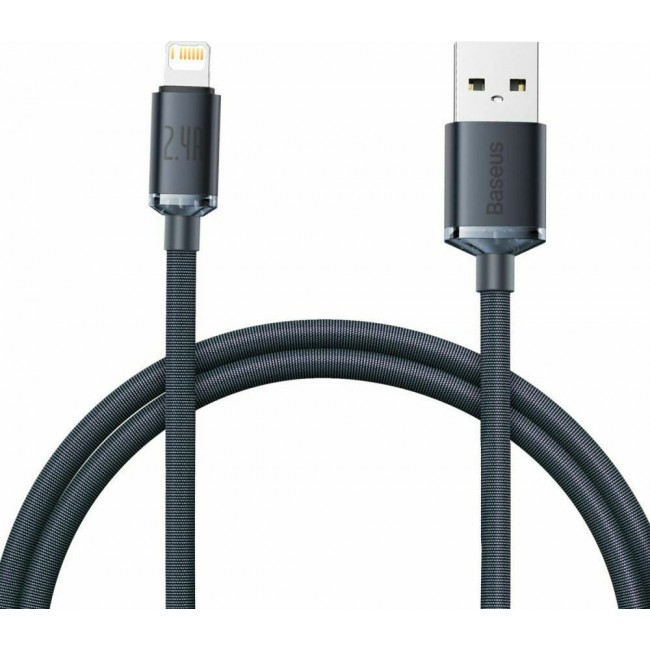 Baseus Crystal Shine Series Cable USB to Lightning 2.4A 1.2m Black - (CAJY000001)