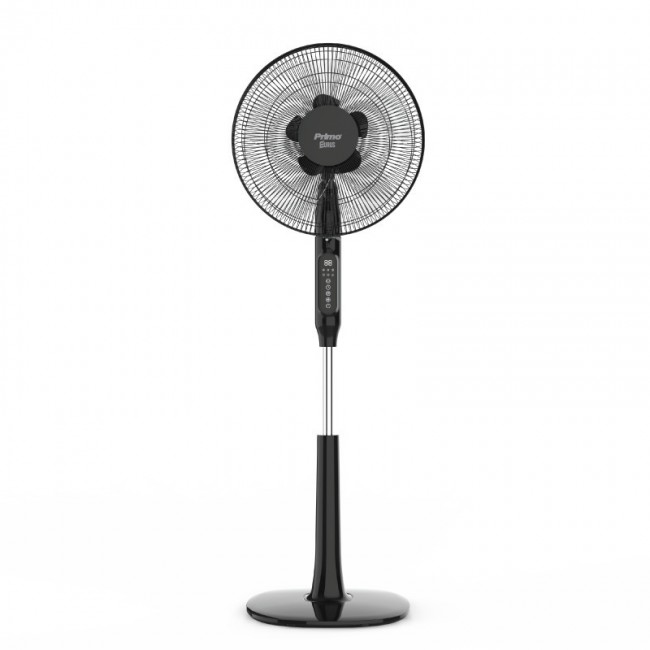 Primo PRSF-80615D Μαύρος Ανεμιστήρας Ορθοστάτης 16'' 40εκ. Με Τηλεχειριστήριο και DC μοτέρ ***