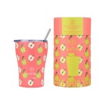 Estia 01-22976 Save Aegean Ανακυκλώσιμο Ποτήρι Θερμός Ανοξείδωτο BPA Free APPLE ODYSSEY 350ml με Καλαμάκι*