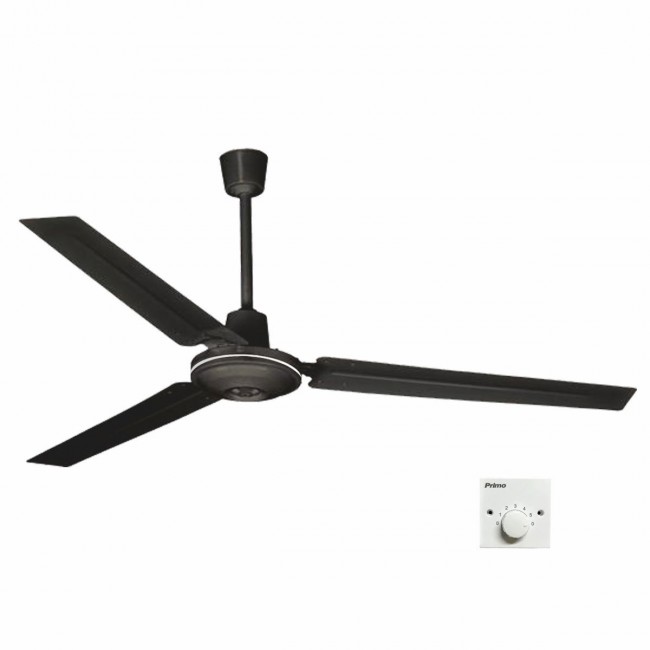 Primo Flc-1400 Επαγγελματικός Ανεμιστήρας Οροφής Διαμέτρου 140cm 75W Μαύρος