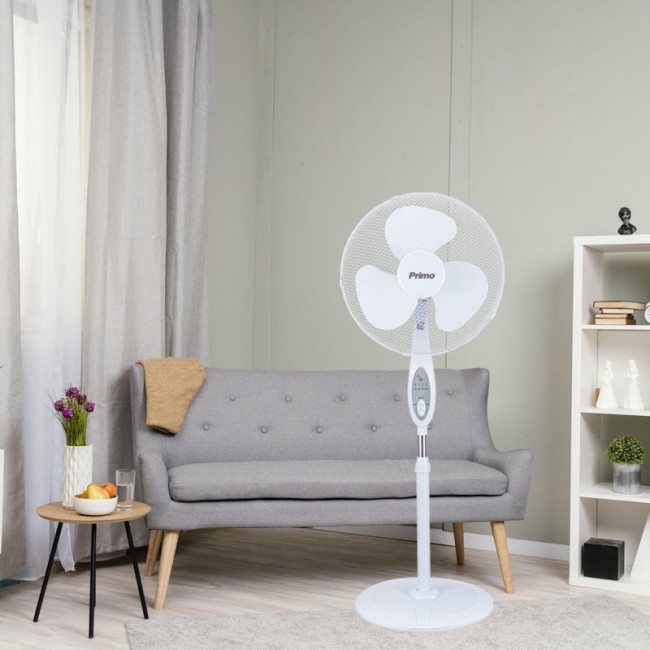 Primo Prsf-80644 Ανεμιστήρας Ορθοστάτης 50W Διαμέτρου 40cm με Τηλεχειριστήριο 