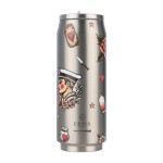 Estia 01-31282 Travel Cup Save the Aegean Ανακυκλώσιμο Μπουκάλι Θερμός Ανοξείδωτο / Πλαστικό BPA Free 500ml Old School με Καλαμάκι *