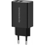Riversong SafeKub D2 2.4A Dual Travel Charger 35W (AD29) 2xUSB-A Wall Charger Black