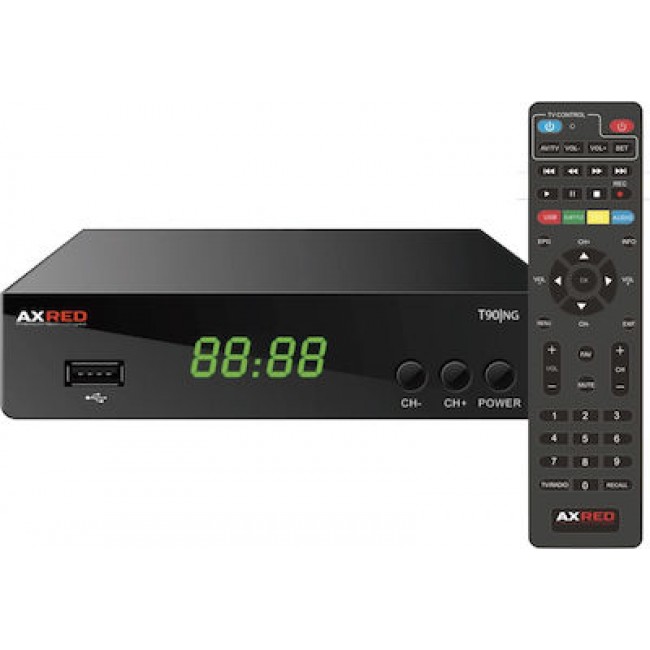 Axred AX T90 Ψηφιακός Δέκτης Mpeg-4 Full HD (1080p) με Λειτουργία PVR (Εγγραφή σε USB) Σύνδεσεις SCART / HDMI Axred AX T90 Ψηφιακός Δέκτης Mpeg-4 Full HD (1080p) με Λειτουργία PVR (Εγγραφή σε USB) Σύνδεσεις SCART / HDMI