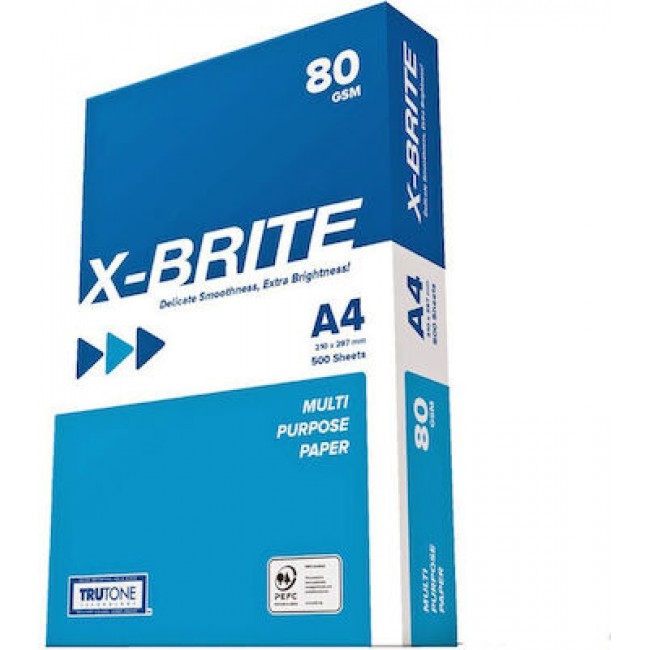 X-brite Χαρτί Εκτύπωσης A4 80gr/m² 500 φύλλα