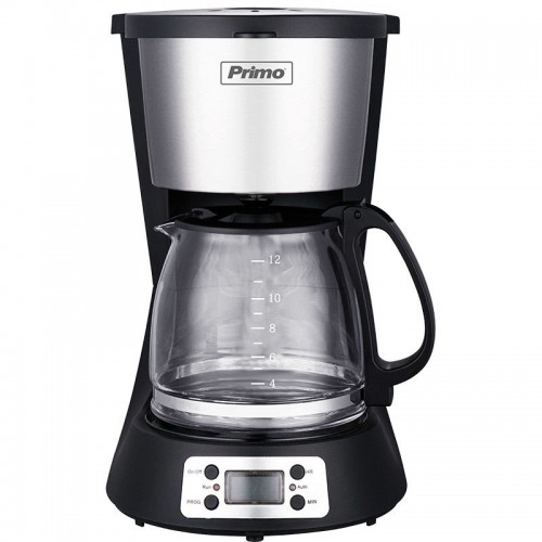 Primo PRCM-40250 Μαύρη-Inox Καφετιέρα φίλτρου Digital Eco 1.5L 12φλ