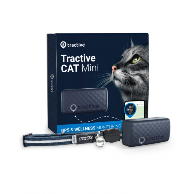 Tractive CAT  Dark  Blue mini GPS Tracker Γάτας με Κολλάρο 